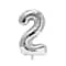 6 Pack: Silver Foil Number Balloon by Celebrate It™